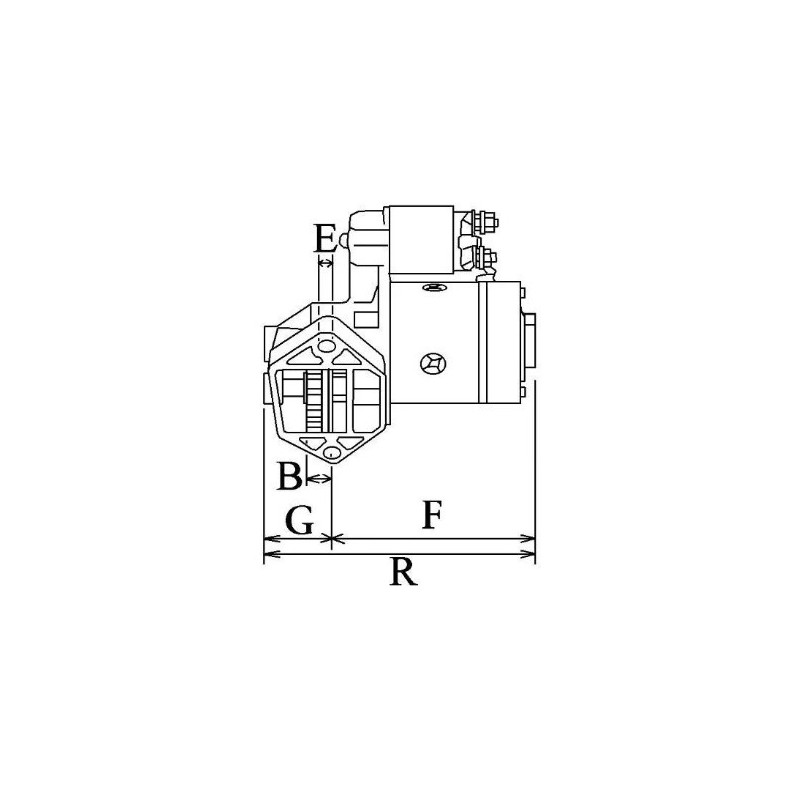 DEMARREUR 14 DENTS 12V ADAPTABLE BRIGGS & STRATTON 593934 693551 JOHN DEERE LG693551 SABO MIA13018