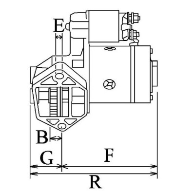 DEMARREUR 10 DENTS 12V ADAPTABLE KOHLER 32-098-01 32-098-01S 32-098-03 32-098-03S NEW HOLLAND K0H3209801S