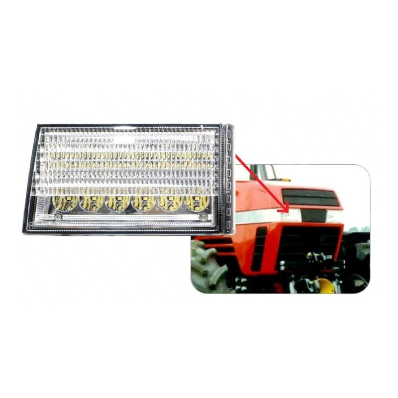 PAIRE D'OPTIQUES PHARES AVANT LED ADAPTABLE CASE IH 1964882C2 1964881C2