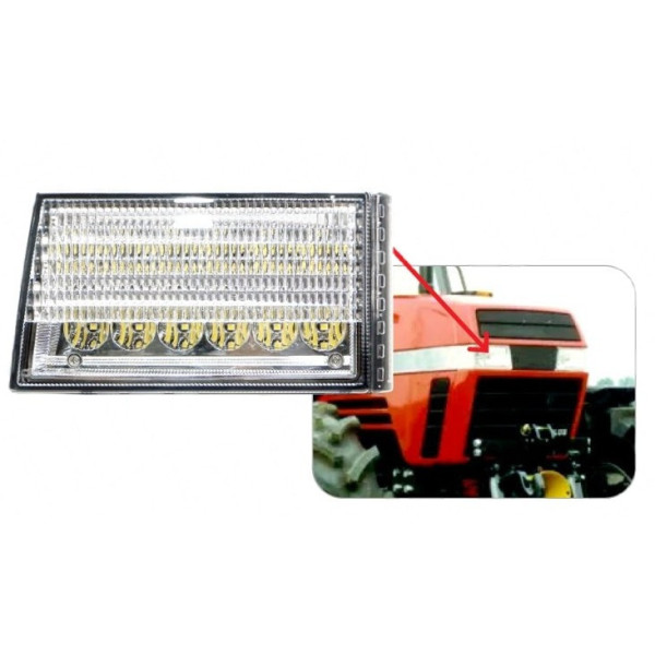 PAIRE D'OPTIQUES PHARES AVANT LED ADAPTABLE CASE IH 1964882C2 1964881C2