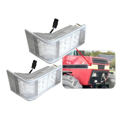 PAIRE D'OPTIQUES PHARES AVANT LED ADAPTABLE CASE IH 91971C2 91972C2