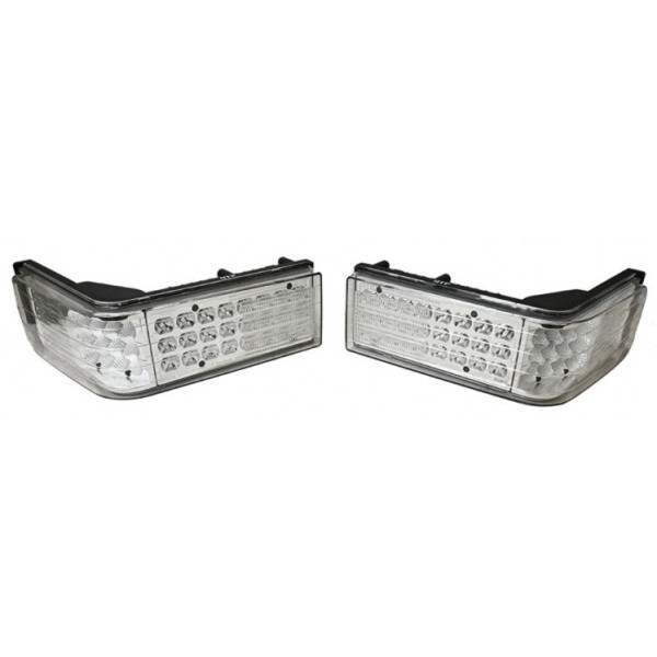 PAIRE D'OPTIQUES PHARES AVANT LED ADAPTABLE NEW HOLLAND 86514346 86514347 86514348 86514349