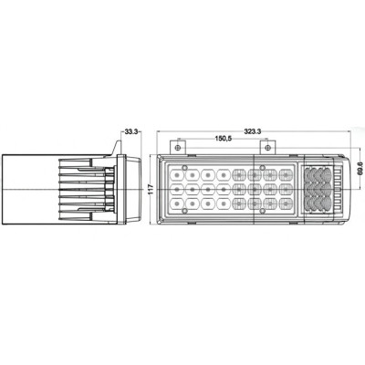 PAIRE D'OPTIQUES PHARES AVANT LED ADAPTABLE NEW HOLLAND 86514346 86514347 86514348 86514349
