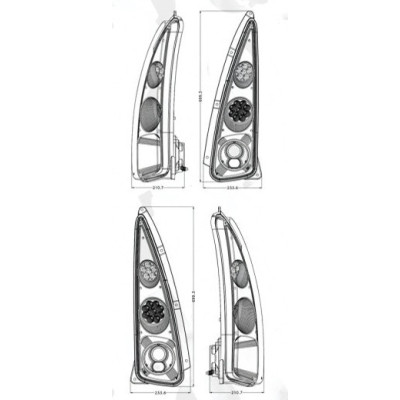 Paire de Phares LED New Holland - Réf 87529731 87695450 Adaptables