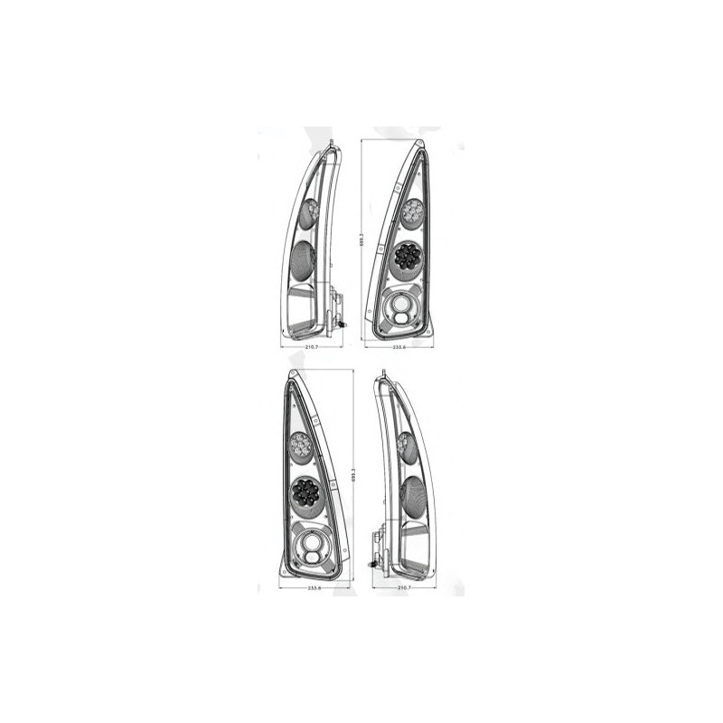 Paire de Phares LED New Holland - Réf 87529731 87695450 Adaptables