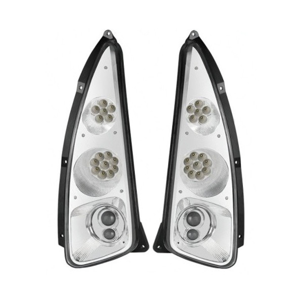 PAIRE D'OPTIQUES PHARES AVANT LED ADAPTABLE NEW HOLLAND 87529731 87695450 84283091 451327A3 87529724 87774752