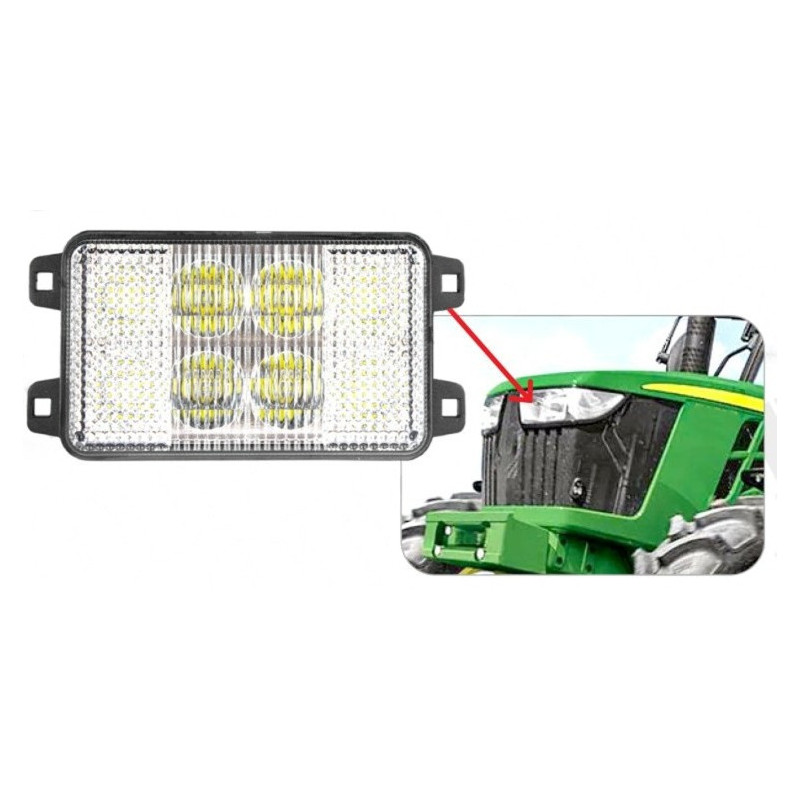 Phare Avant LED Rectangulaire John Deere LVA14946 | Protopled