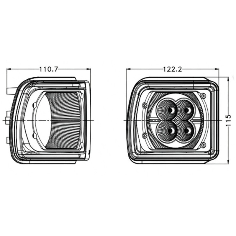 Paire Phares Travail LED John Deere AL172568 AL172569 | Protopled