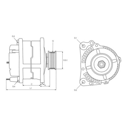 ALTERNATEUR 12V 130A EQUIVALENT HYUNDAI KIA 373002A800 373002A805 373002A850