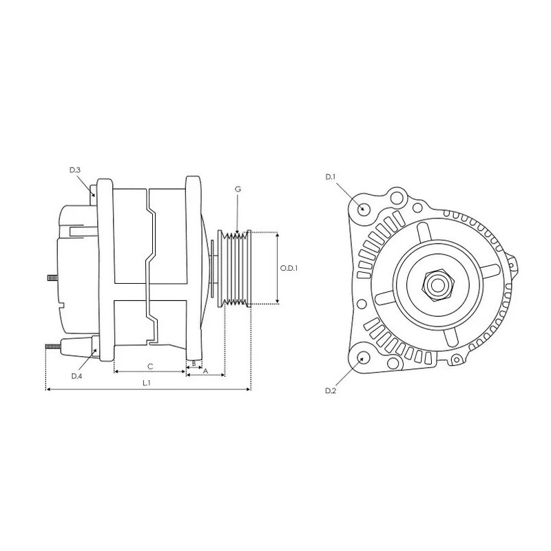 ALTERNATEUR 12V 130A EQUIVALENT HYUNDAI KIA 373002A800 373002A805 373002A850