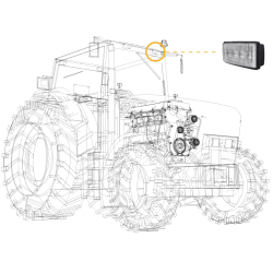 PHARE DE TRAVAIL RECTANGULAIRE 4 LED 960 LUMENS ADAPTABLE JOHN DEERE R161288 RE37450