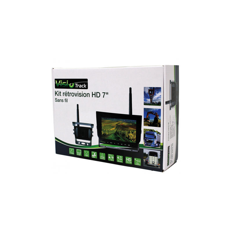 Kit Caméra de Recul Visiotrack Sans Fil HD 120° | Écran 7" | Protopled
