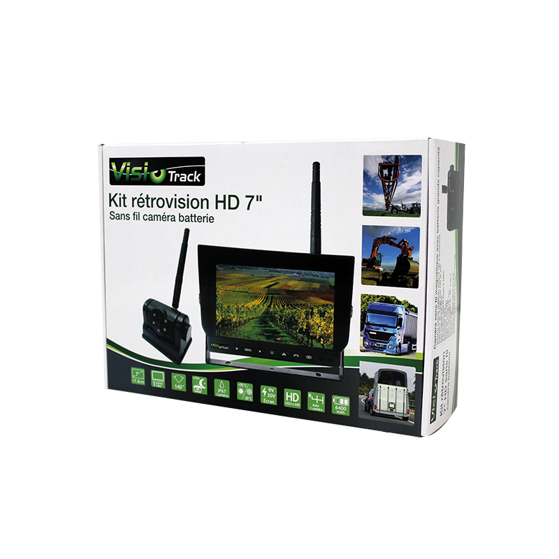 Kit Visiotrack HD 7" Sans Fil Caméra Autonome Batterie 140° Protopled