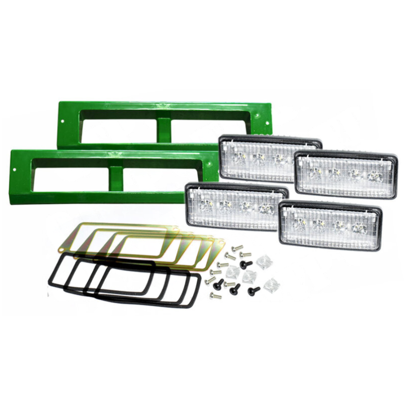 Kit 4 Phares LED John Deere | Enjoliveurs + Visserie | RE306510 RE5775