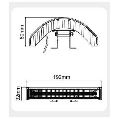 Kit 2 Phares LED Rectangulaires Arrondis 8W 1300 Lm Double Fonctions