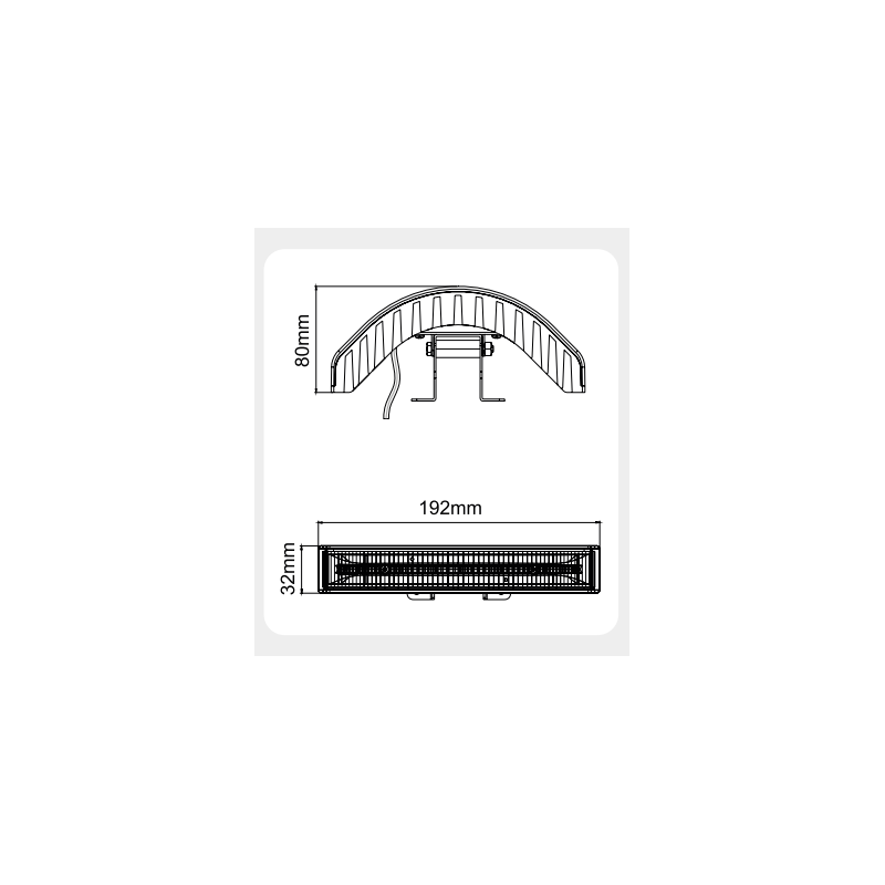 Kit 2 Phares LED Rectangulaires Arrondis 8W 1300 Lm Double Fonctions
