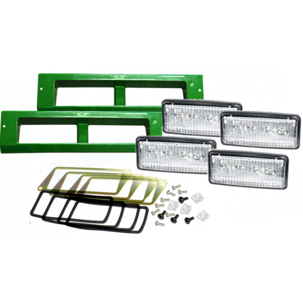 KIT 4 PHARES DE TRAVAIL A LED 3500 LUMENS ADAPTABLE JOHN DEERE RE306510 RE577572 R161288 RE37450