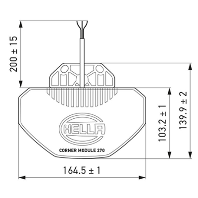 Kit 2 Feux LED Pénétration Orange HELLA Corner 270° 12/24V