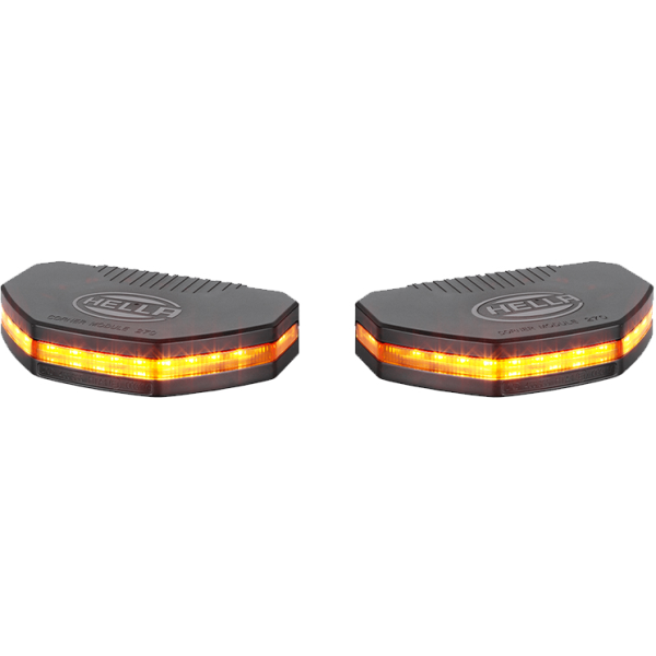 KIT DE 2 FEUX LED DE PENETRATION ORANGE MODULE CORNER 270 12/24V HELLA