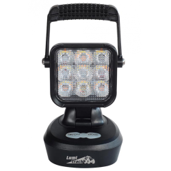 PHARE DE TRAVAIL/AVERTISSEUR 9 LED RECHARGEABLE ORANGE/BLANC 945LM