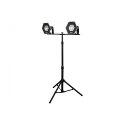 ENSEMBLE TREPIED D'ATELIER AVEC DEUX PROJECTEURS LED RECHARGEABLES 2100 LUMENS