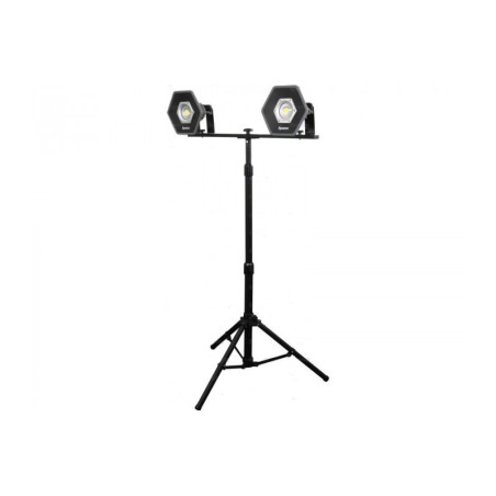 ENSEMBLE TREPIED D'ATELIER AVEC DEUX PROJECTEURS LED RECHARGEABLES 2100 LUMENS