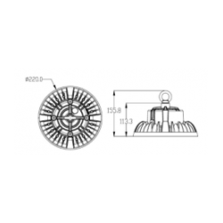 CLOCHE INDUSTRIELLE LED 100W 14000 LUMENS