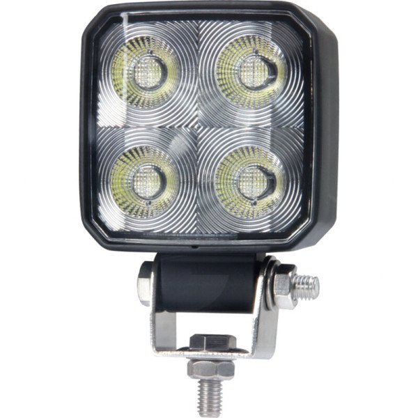 PHARE DE TRAVAIL CARRE 4 LED 3790 LUMENS ECLAIRAGE LARGE CONNEXION DEUTSCH