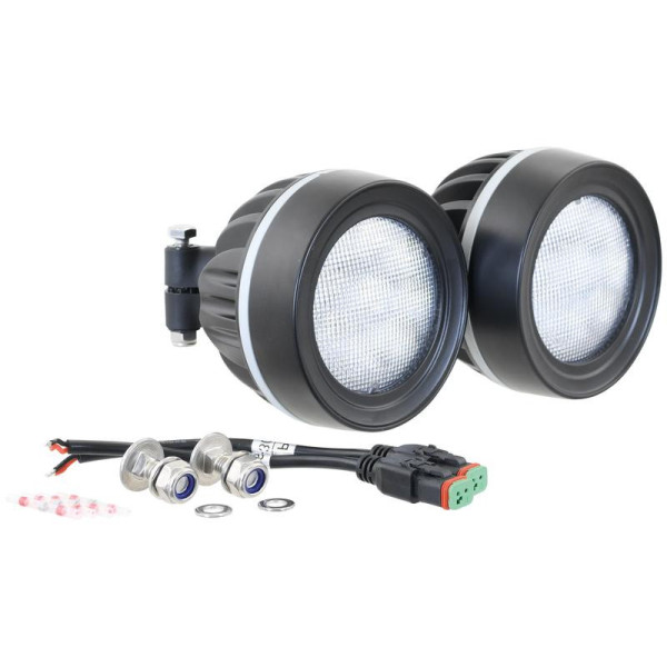 KIT DE 2 PHARES DE TRAVAIL LED 4950 LUMENS ADAPTABLE FENDT G931901112022 G931901110012 G931901113012