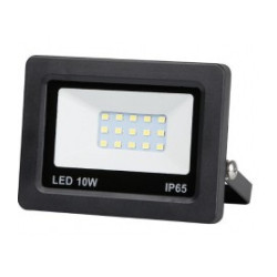 PROJECTEUR LED EXTRA PLAT NOIR 10W 800 LUMENS