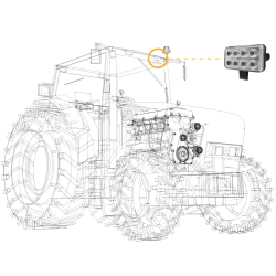 Phare LED Rectangulaire 3400 Lm | New Holland Case IH Steyr |Protopled
