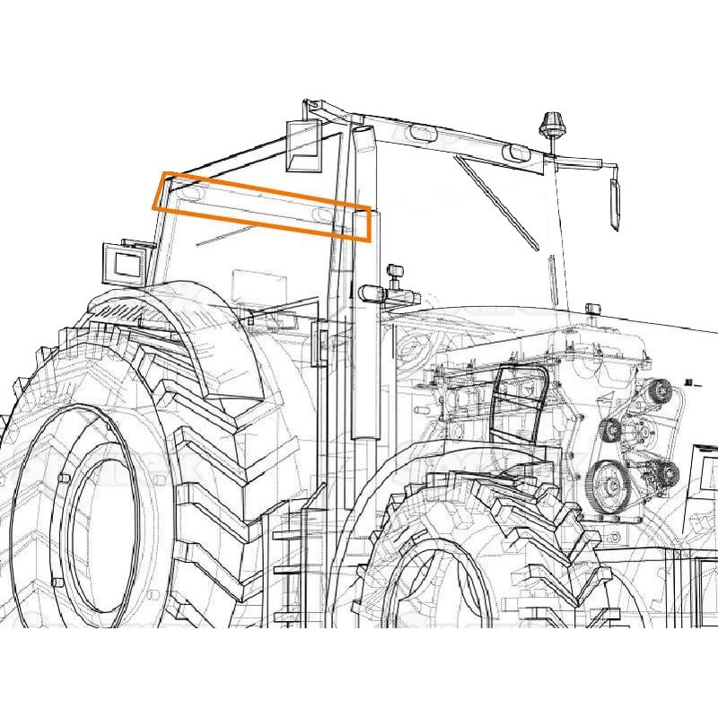 PHARE DE TRAVAIL A LED OVALE 4500 LUMENS ADAPTABLE MASSEY FERGUSON