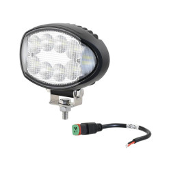 PHARE DE TRAVAIL OVALE HAUTE PUISSANCE A LED 9720 LUMENS ECLAIRAGE LARGE 180 DEGRES