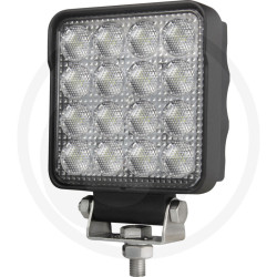 PHARE DE TRAVAIL CARRE 16 LED 2500 LUMENS ECLAIRAGE LARGE