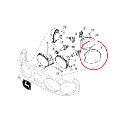 KIT DE 2 PHARES DE TRAVAIL DE CALANDRE LED 4000 LUMENS ADAPTABLE JOHN DEERE RE181916 RE205361