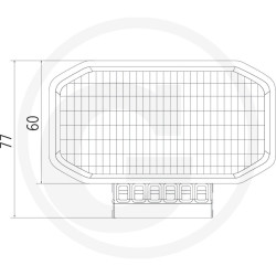 PHARE DE TRAVAIL RECTANGULAIRE 10 LED 1440 LUMENS ADAPTABLE CASE IH STEYR