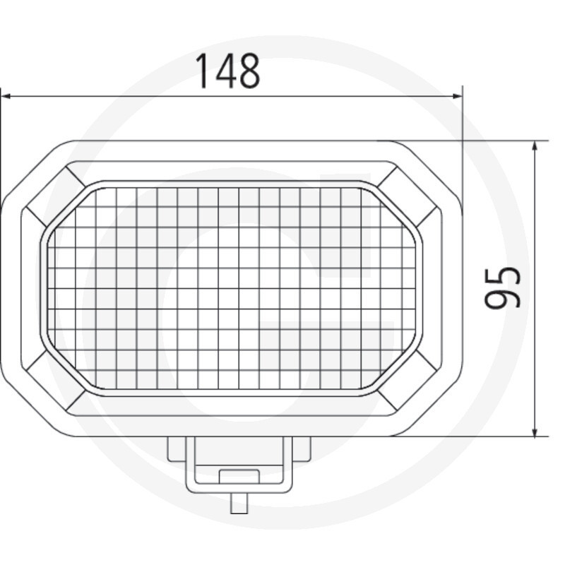 PHARE DE TRAVAIL RECTANGULAIRE 14 LED 2359 LUMENS ADAPTABLE CASE IH FENDT