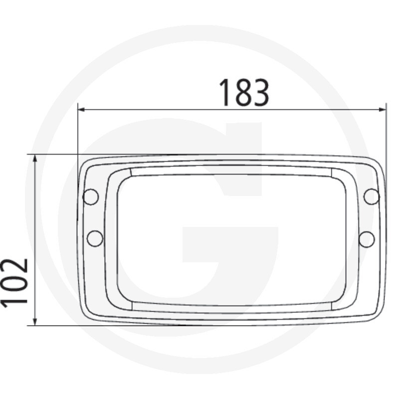 PHARE DE TRAVAIL RECTANGULAIRE 12 LED 3071 LUMENS ADAPTABLE FENDT CASE-IH JOHN-DEERE MASSEY-FERGUSON STEYR CHALLENGER