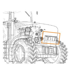 Phare de Calandre LED 2200L Adaptable Fendt H9 IP6K9K Reg 10