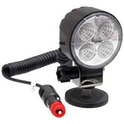 FEU DE TRAVAIL ROND LED 1500 LUMENS AIMANTÉ PRISE ALLUME-CIGARE