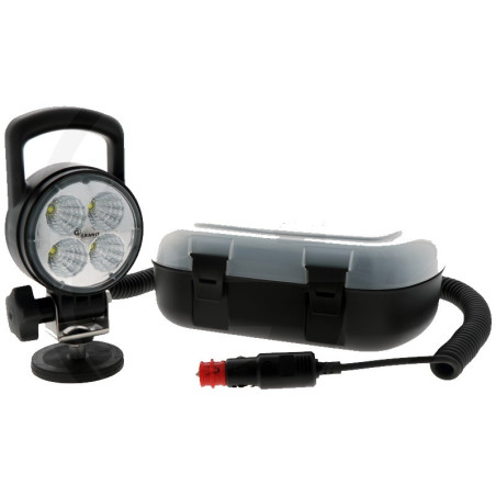 FEU DE TRAVAIL ROND LED 1500 LUMENS AIMANTÉ PRISE ALLUME-CIGARE